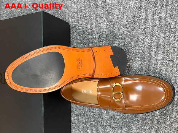 Dior Granville Loafer in Brown Polished Calfskin Replica