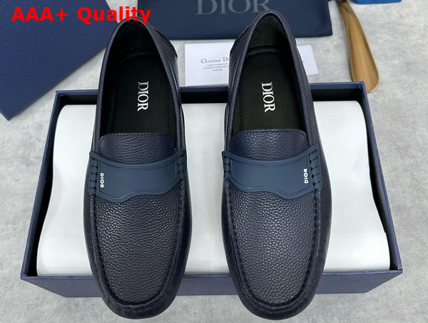 Dior Granville Loafer in Deep Blue Grained Calfskin Replica