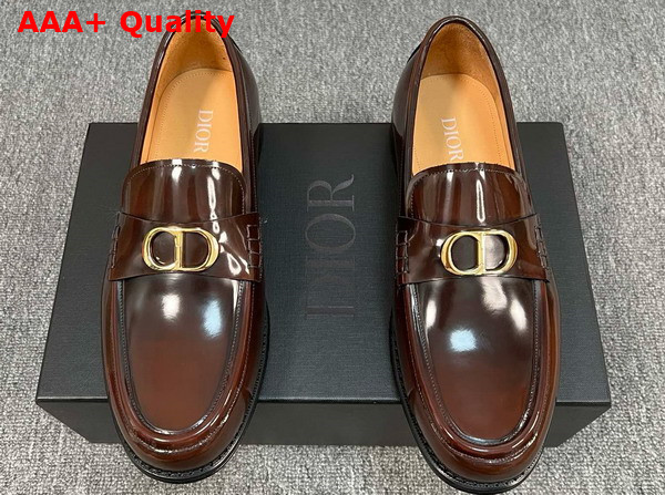Dior Granville Loafer in Deep Brown Polished Calfskin Replica