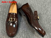 Dior Granville Loafer in Deep Brown Polished Calfskin Replica