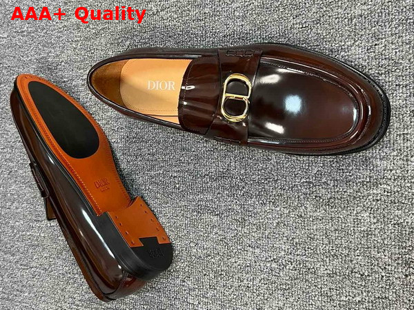 Dior Granville Loafer in Deep Brown Polished Calfskin Replica
