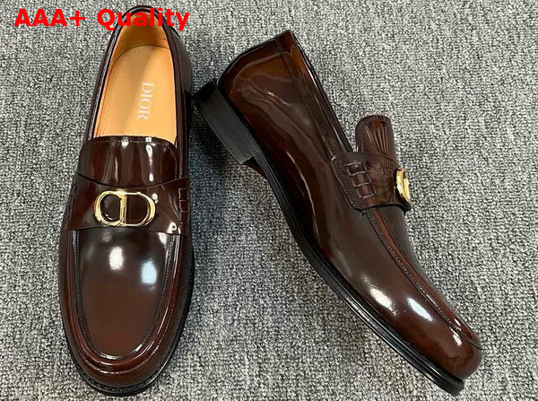Dior Granville Loafer in Deep Brown Polished Calfskin Replica