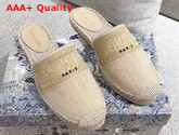 Dior Granville Mule Beige Embroidered Cotton Replica