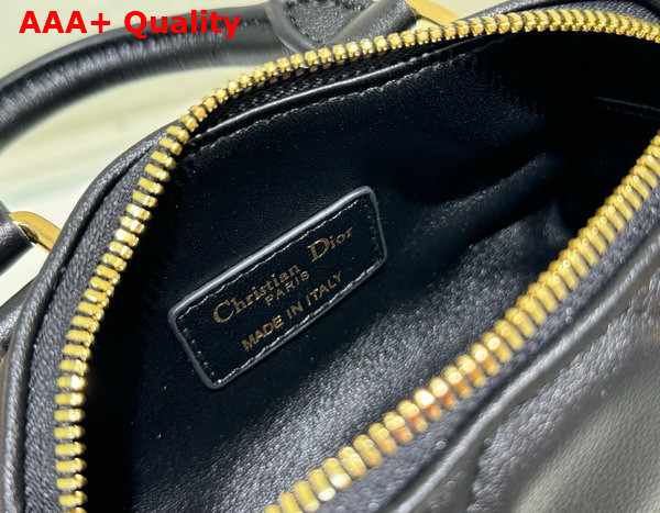 Dior Groove 16 Mini Bag Black Macrocannage Calfskin Replica