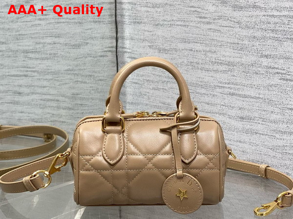 Dior Groove 17 Mini Bag in Biscuit Macrocannage Calfskin Replica