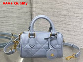 Dior Groove 17 Nano Bag in Pale Blue Macrocannage Calfskin Replica