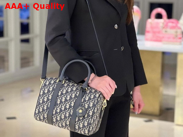 Dior Groove 20 Bag Blue Dior Oblique Jacquard Replica