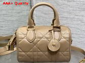 Dior Groove 20 Bag in Biscuit Macrocannage Calfskin Replica