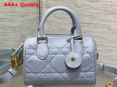 Dior Groove 20 Bag in Pale Blue Macrocannage Calfskin Replica