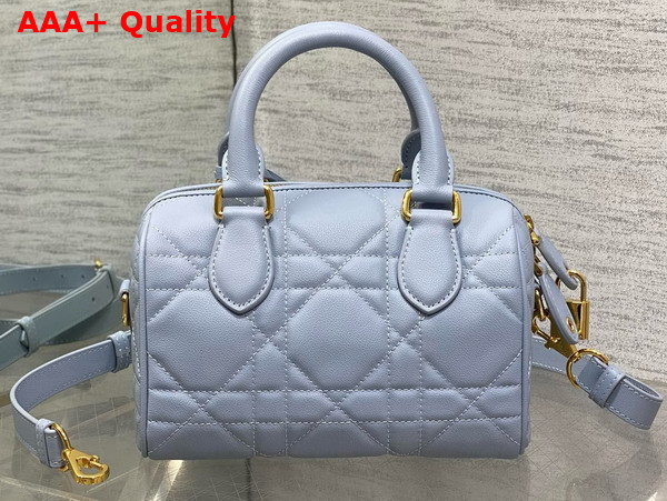 Dior Groove 20 Bag in Pale Blue Macrocannage Calfskin Replica