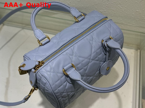 Dior Groove 25 Bag Pale Blue Macrocannage Calfskin Replica