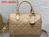 Dior Groove 25 Bag in Biscuit Macrocannage Calfskin Replica