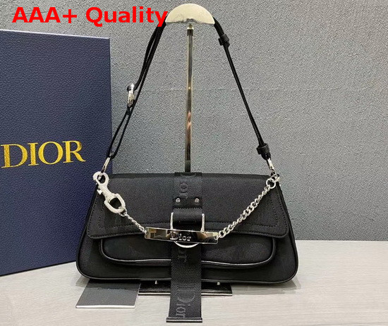 Dior Hardcore Shoulder Bag in Black Silky Canvas Replica