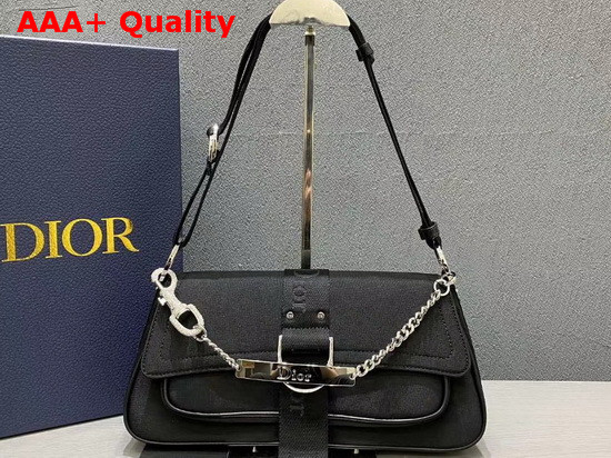 Dior Hardcore Shoulder Bag in Black Silky Canvas Replica