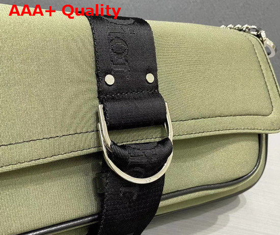 Dior Hardcore Shoulder Bag in Green Silky Canvas Replica