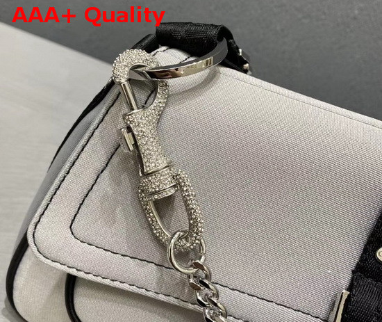 Dior Hardcore Shoulder Bag in Light Grey Silky Canvas Replica