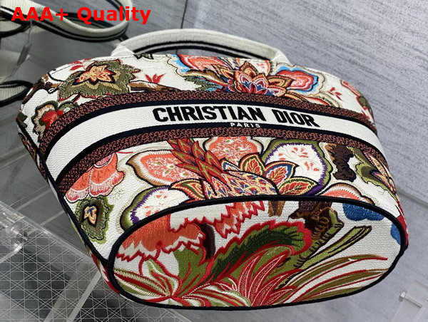 Dior Hat Basket Bag Natural Multicolor Albero Della Vita Embroidery Replica