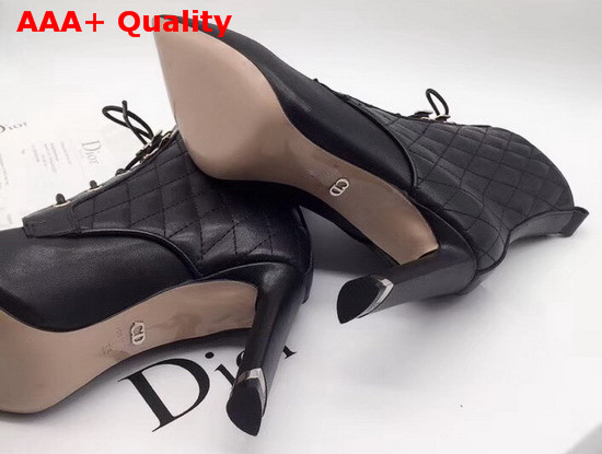 Dior High Heel Lace Up Boot in Black Calfskin Replica