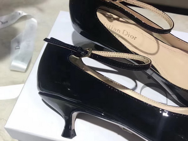 Dior High Heeled Shoe in Black Patent Calfskin Leather For Sale
