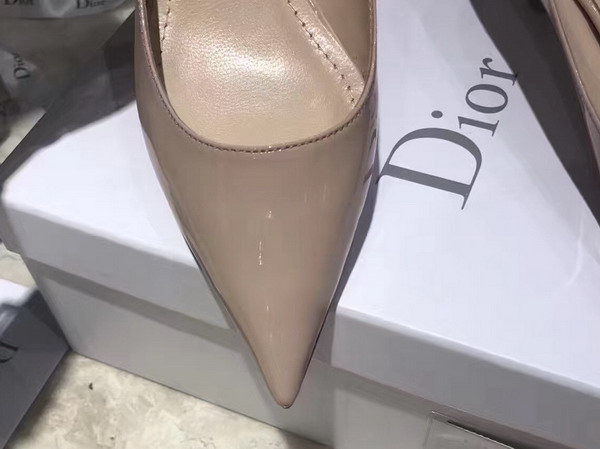 Dior High Heeled Shoe in Nude Patent Calfskin Leather For Sale