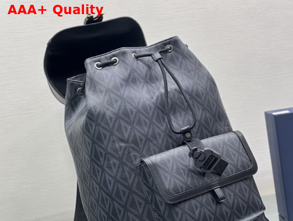 Dior Hit The Road Backpack Dior Black CD Diamond Canvas and Smooth Calfskin Replica