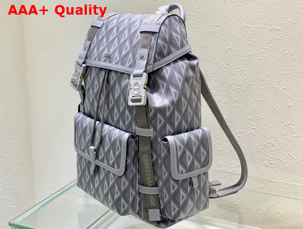 Dior Hit The Road Backpack Dior Gray CD Diamond Canvas Replica