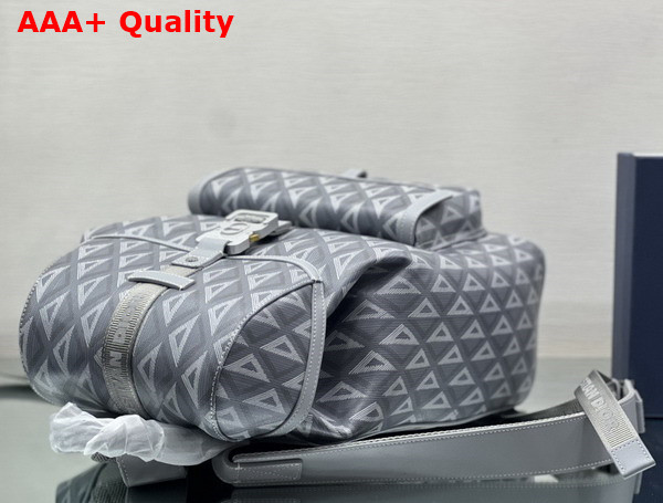 Dior Hit The Road Backpack Dior Gray CD Diamond Canvas and Smooth Calfskin Replica