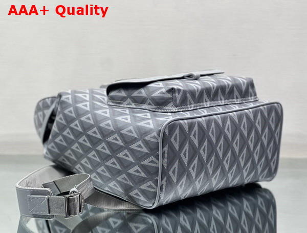Dior Hit The Road Backpack Dior Gray CD Diamond Canvas and Smooth Calfskin Replica