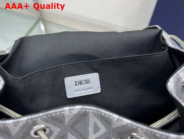 Dior Hit The Road Backpack Dior Gray CD Diamond Canvas and Smooth Calfskin Replica