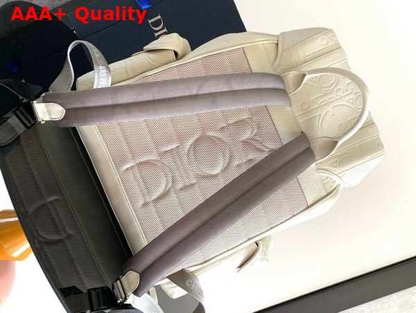 Dior Hit the Road Backpack Beige Dior Gravity Outline Leather and Beige Grained Calfskin Replica
