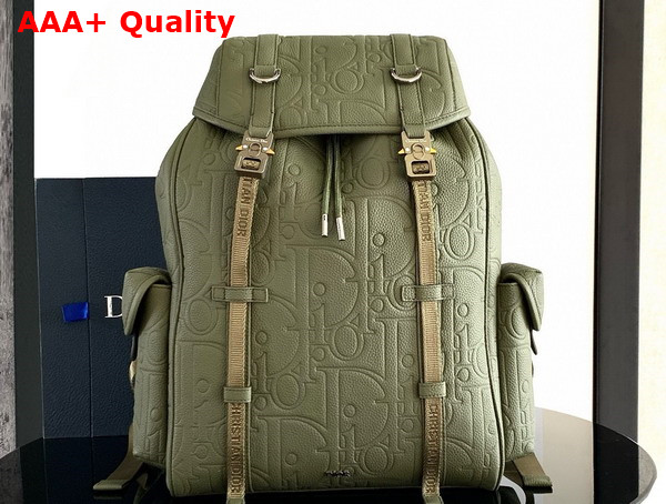 Dior Hit the Road Backpack Green Dior Gravity Leather and Green Grained Calfskin Replica