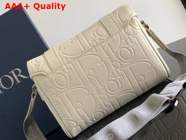 Dior Hit the Road Messenger Bag with Flap Beige Dior Gravity Outline Leather and Beige Grained Calfskin Replica