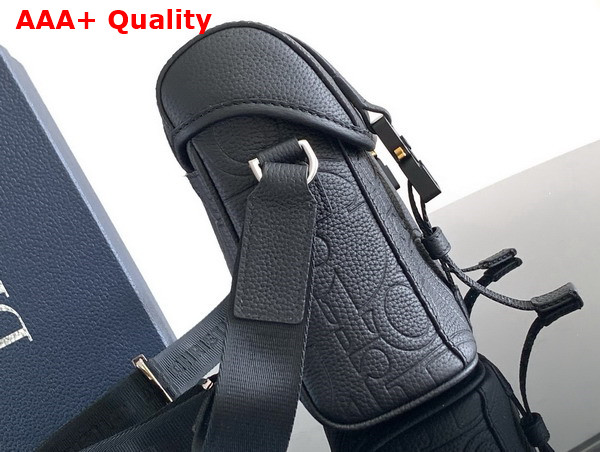 Dior Hit the Road Messenger Bag with Flap Black Dior Gravity Leather and Black Grained Calfskin Replica