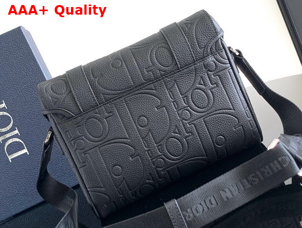 Dior Hit the Road Messenger Bag with Flap Black Dior Gravity Leather and Black Grained Calfskin Replica