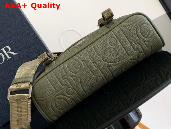 Dior Hit the Road Messenger Bag with Flap Green Dior Gravity Leather and Green Grained Calfskin Replica