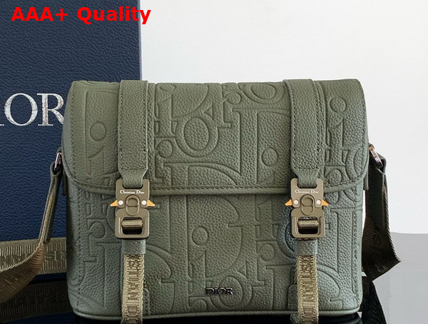 Dior Hit the Road Messenger Bag with Flap Green Dior Gravity Leather and Green Grained Calfskin Replica