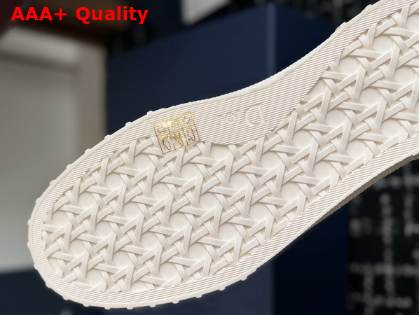 Dior Hooper Low Top Sneaker in Beige and Blue Dior Oblique Jacquard and Black Suede Calfskin Replica