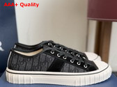 Dior Hooper Low Top Sneaker in Black Dior Oblique Jacquard and Black Suede Calfskin Replica