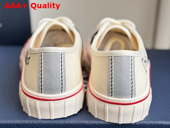 Dior Hooper Low Top Sneaker in White Canvas and Navy Blue Suede Calfskin Replica