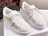 Dior ID Sneaker in White Mesh and Rubber Replica