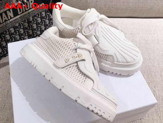 Dior ID Sneaker in White Mesh and Rubber Replica