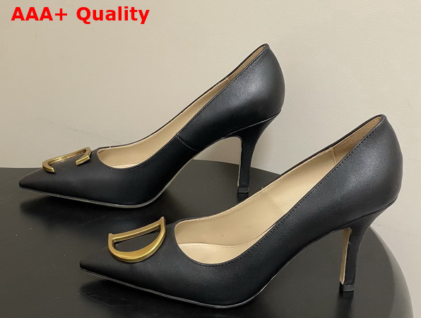 Dior Initials Pump in Black Calfskin Replica