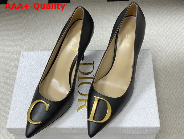 Dior Initials Pump in Black Calfskin Replica