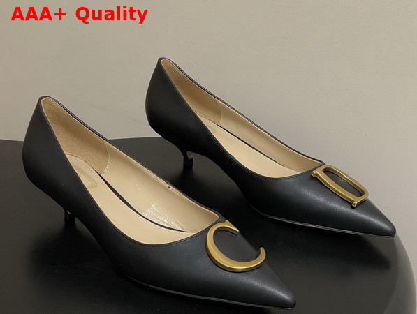 Dior Initials Pump in Black Calfskin Replica