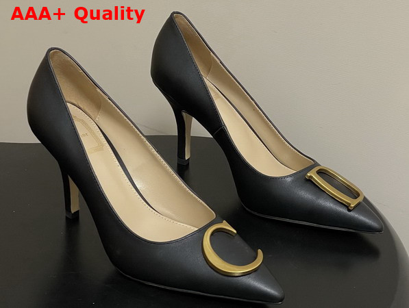 Dior Initials Pump in Black Calfskin Replica