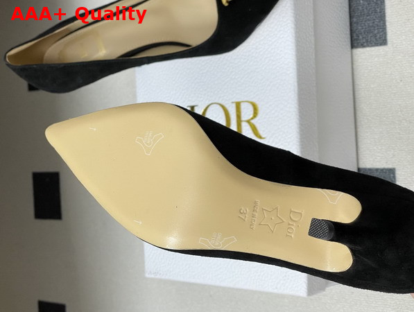 Dior Initials Pump in Black Suede Goatskin Replica