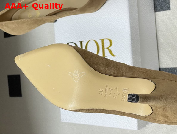 Dior Initials Pump in Tan Suede Goatskin Replica