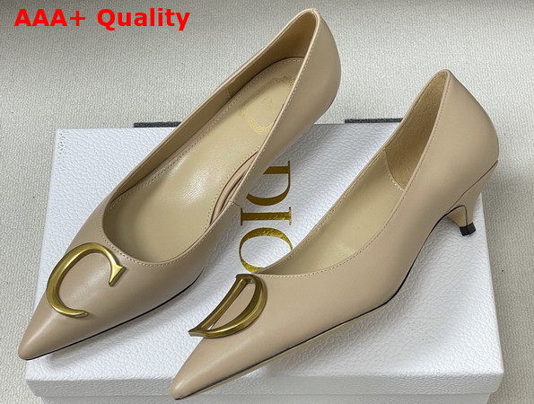 Dior Initials Pump in Trench Calfskin Replica