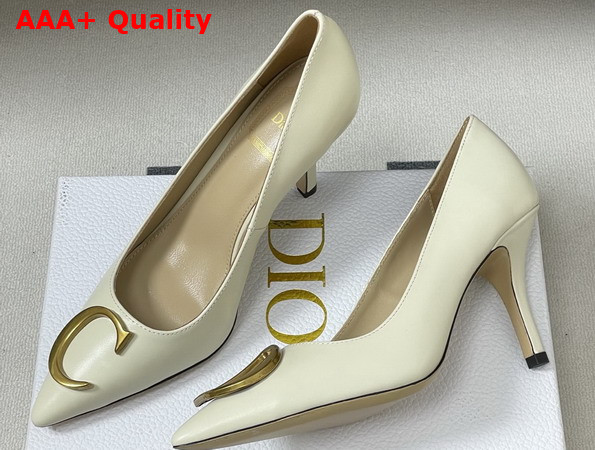 Dior Initials Pump in White Calfskin Replica