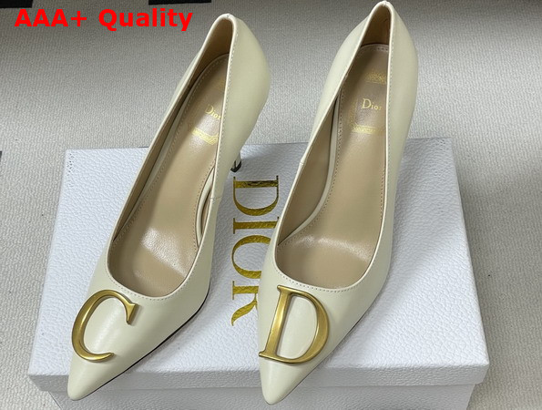Dior Initials Pump in White Calfskin Replica